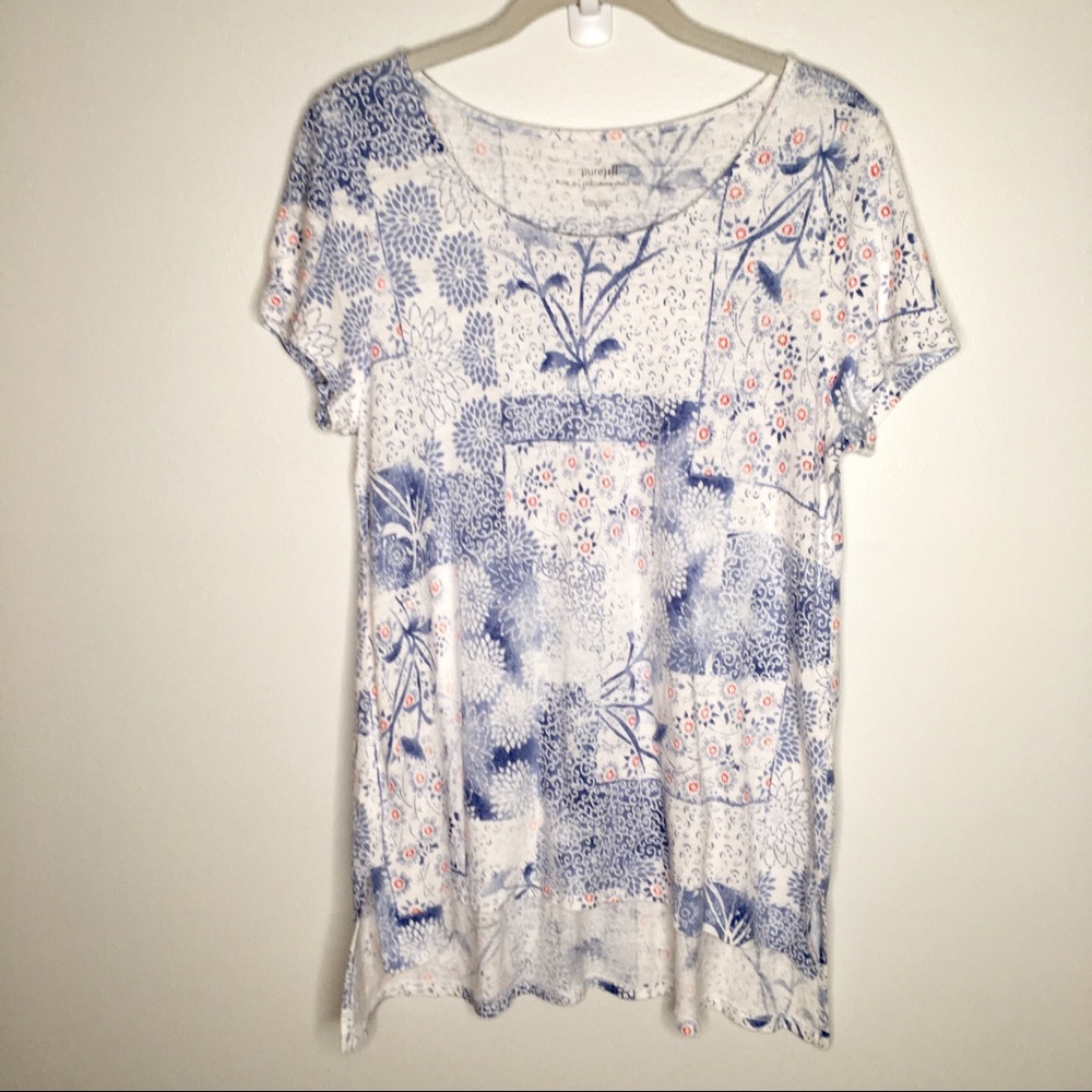 Pure Jill Patchwork-Print Tee
